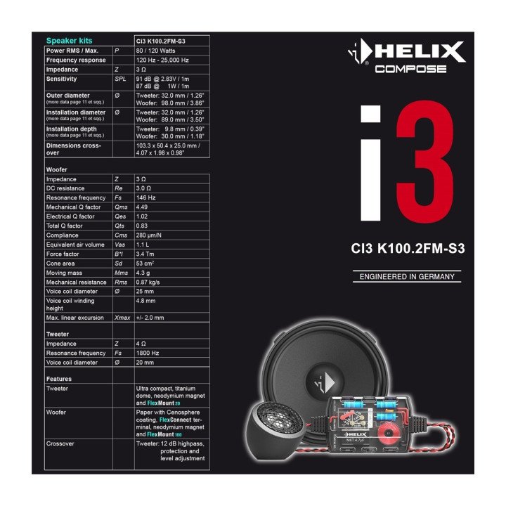 Comprar HELIX Ci3 K100.2FM-S3
