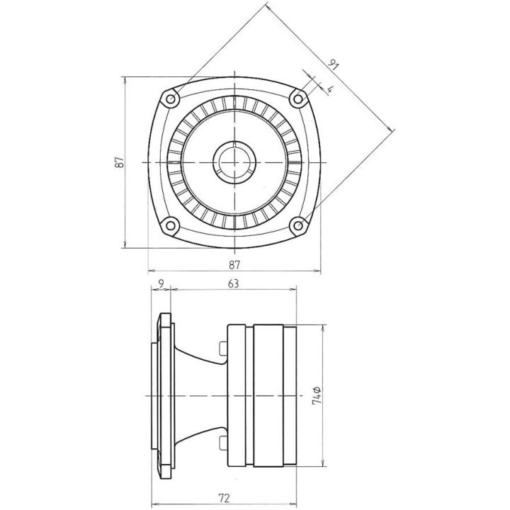 Seven Sounvector - Super Tweeter  SVCP12-FF