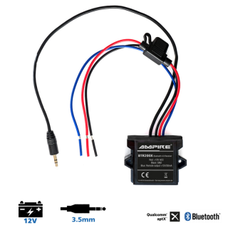 AMPIRE Bluetooth® Receiver with Auto-Remote, 3.5mm jack/RCA, aptX™HD, aptX™LL