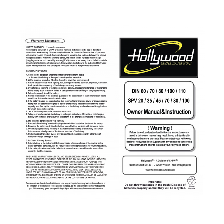 ComprarHollywood SPV 70