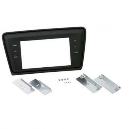 Soporte auto-radio doble DIN Skoda